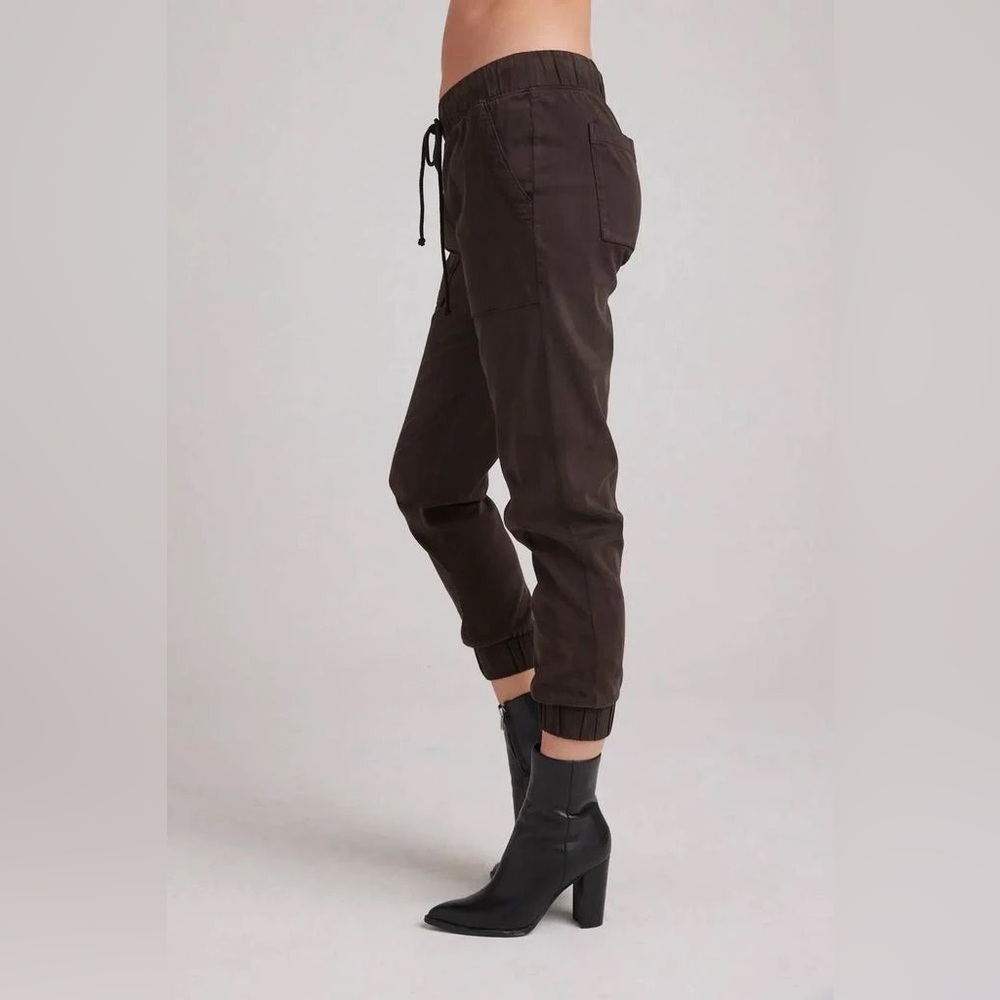 Bella Dahl Dark Quartz Brown Drawstring Pocket Jogger Ankle Pants S Small - Picture 2 of 10